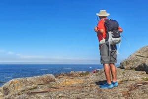 Gerry walking the Camino Portuguese Camino