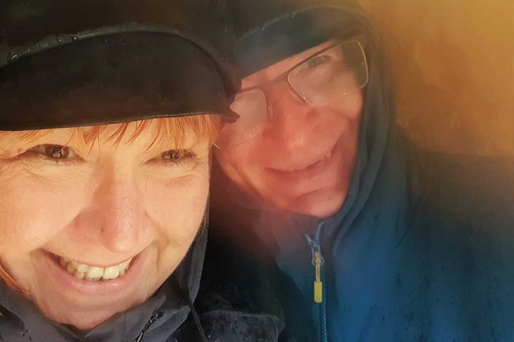 Hiding from a downpour whilst hiking on Malta in December. It only lasted ten minutes but it was heavy rain!