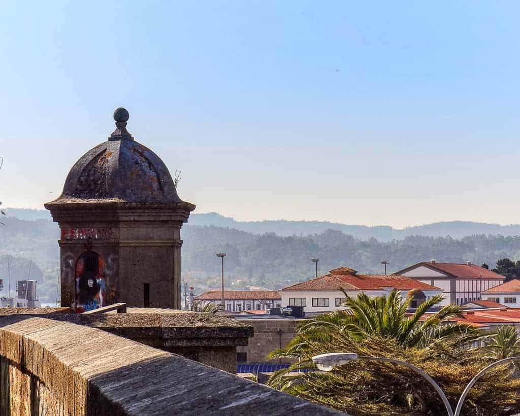 a view of the rooftops in Ferrol in Galicia