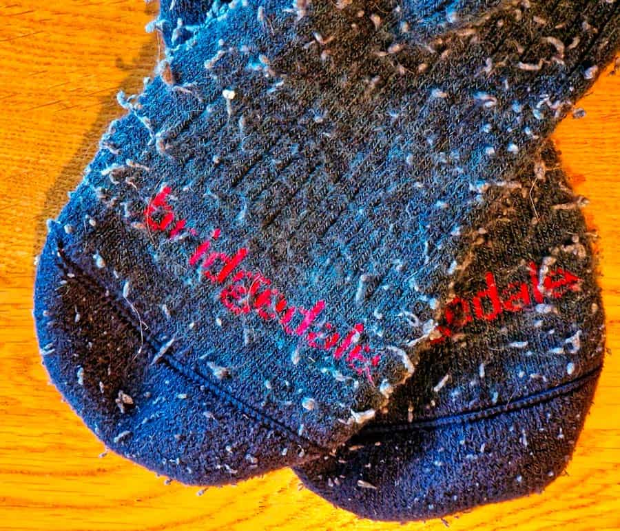 my very old bridgedale wool socks, I have worn them for over a decade to warm my feet