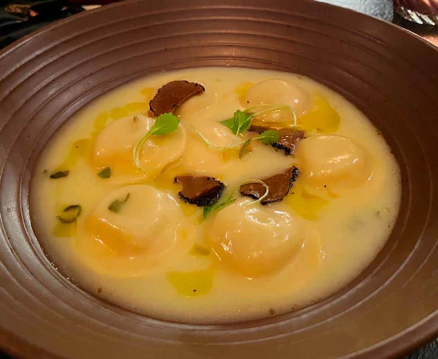 pasta dish from Adesso in Malta