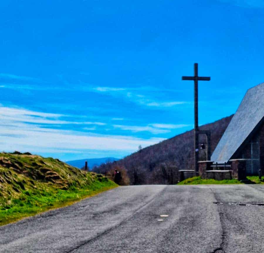the site of the former pilgrim hostel on the Camino Frances
