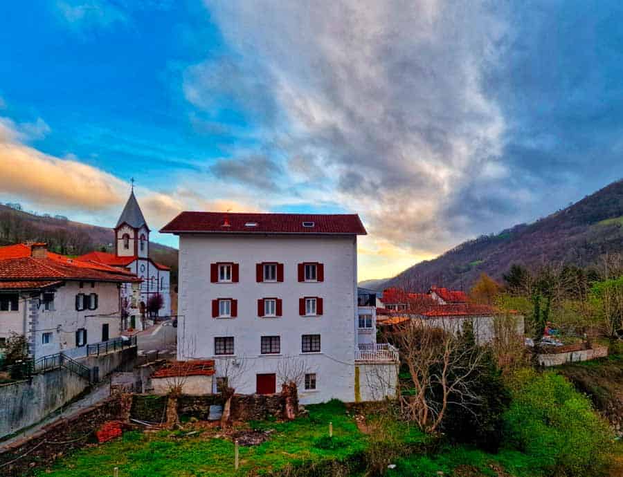 my hotel in Valcarlos on the route between St Jean and Roncesvalles