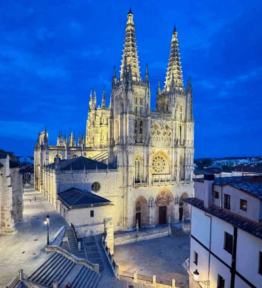 view from my window at Meson El Cid of burgos cathedral