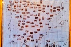 every Parador hotel has this map - it shows where every Parador Hotel is in Spain, and gives Gerry inspiration for the next visit!