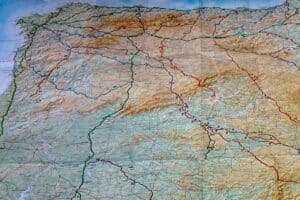 Gerry bought me a map showing all the camino routes into Santiago