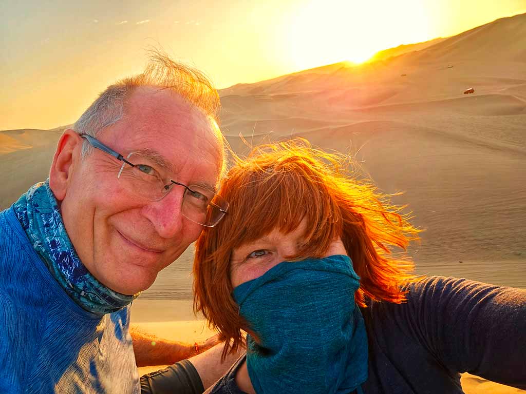 colleen and gerry watching the sunset