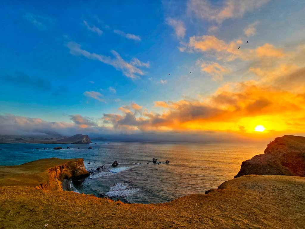 sky turning orange as the sun gets ready to set