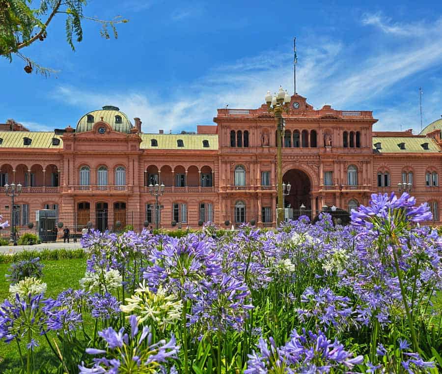 The Pink House where Madonna recreated the famous Evita Speech