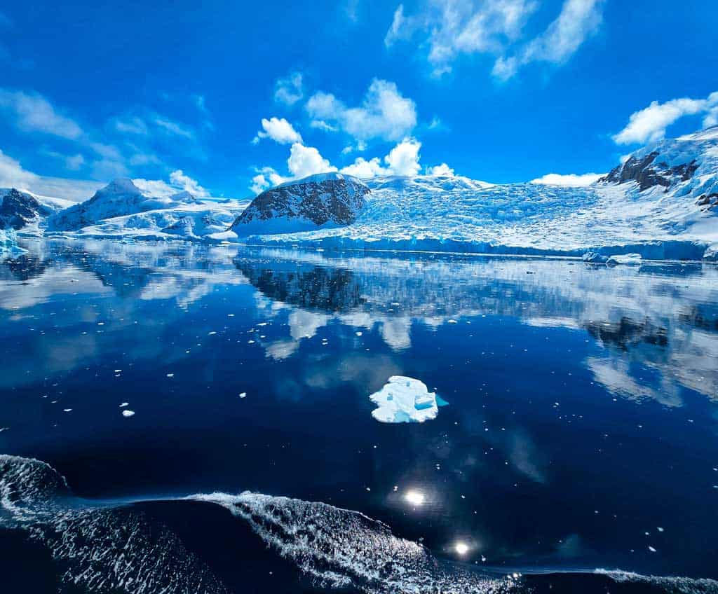 stunning reflections as we sail thought antarctica waters