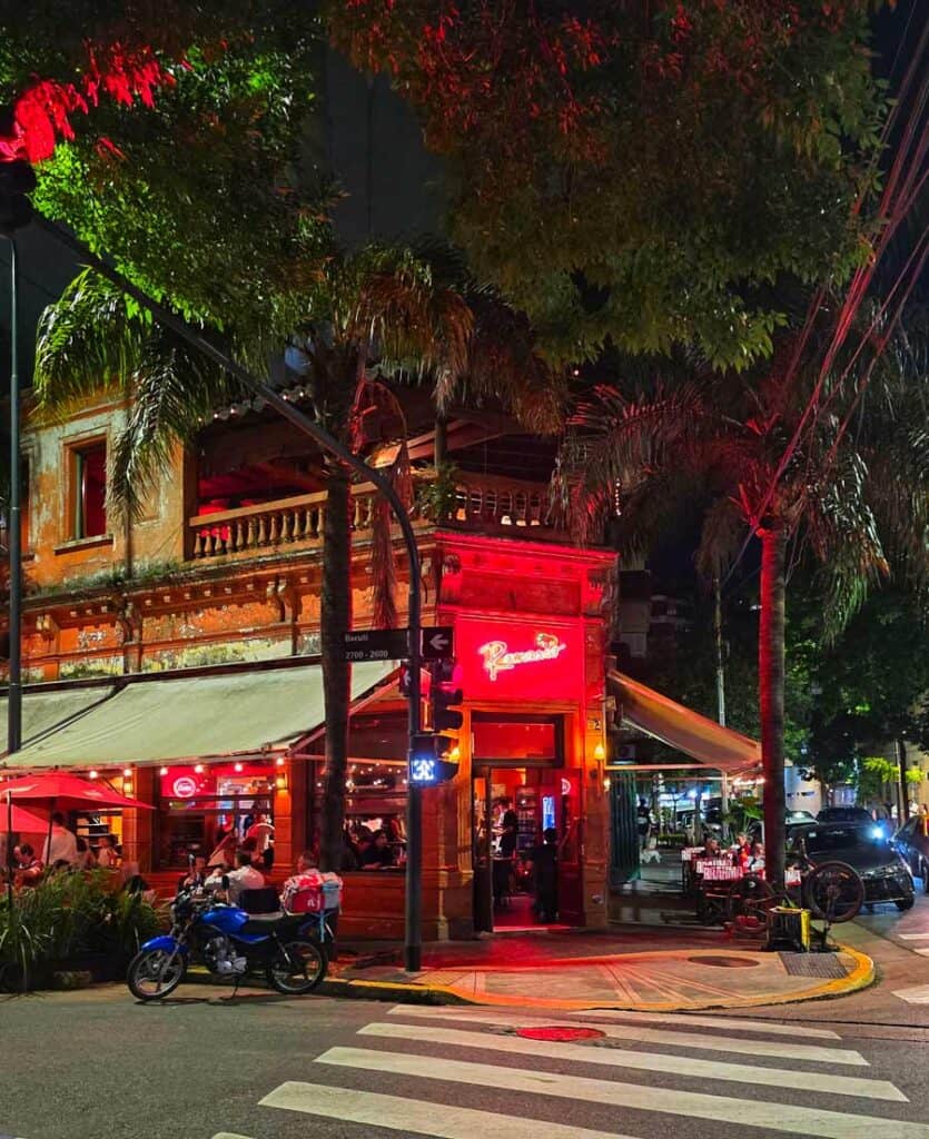 cafe in recoleta at night