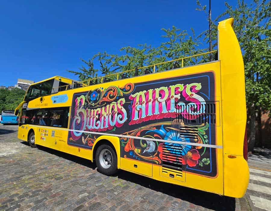 the yellow hop on hop off is a great way to see the city without walking