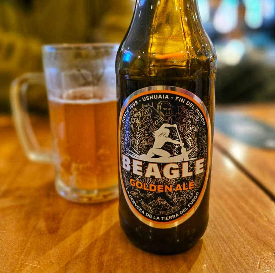 Gerry's bottle of local Beagle Channel beer